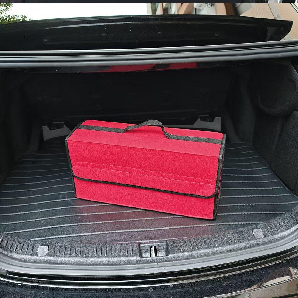 Large Anti-Slip Boot Storage Organizer Soft Felt Car Trunk Organizer with Compartments Tool Bag Accessory for Vehicle