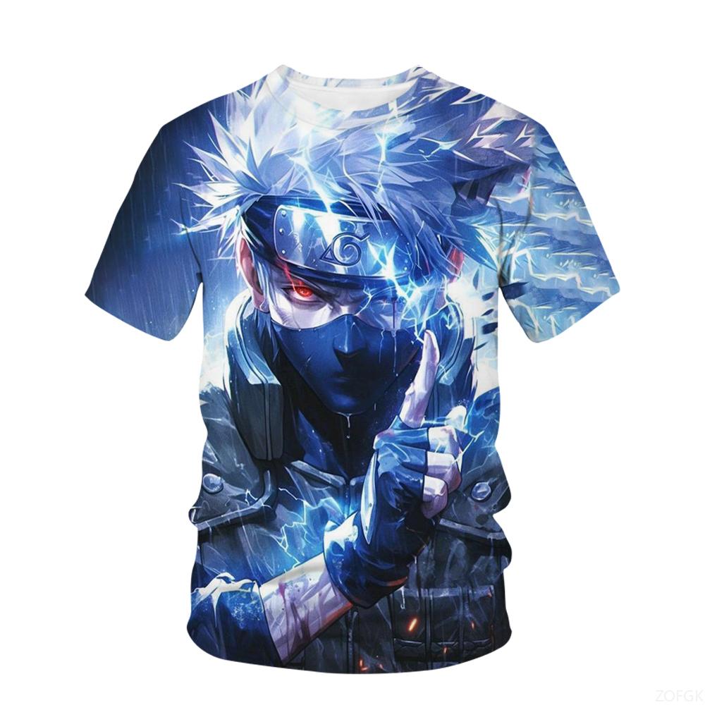 Summer Novelty Cartoon Anime Ninja 3D Print Short Sleeved Children's T-shirt Boys' Top