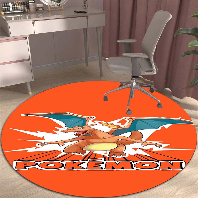 3DPikachu HD Cartoon Round Rug, Suitable for Decorating Living Rooms, Bedrooms, Sofas, and Playrooms; Non-slip Gift.
