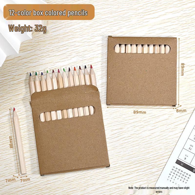 Personalized Colored Pencil Set - Raw Wood Cylinders for Students' Art Projects and Prizes.