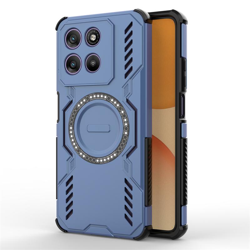 

Чохол для Motorola Moto G57 Power Для Moto G57 Power Armor Магнітна адсорбція Бездротова зарядка Задня кришка Для чохла Moto G57 Power Motorola Moto G57 Power синій