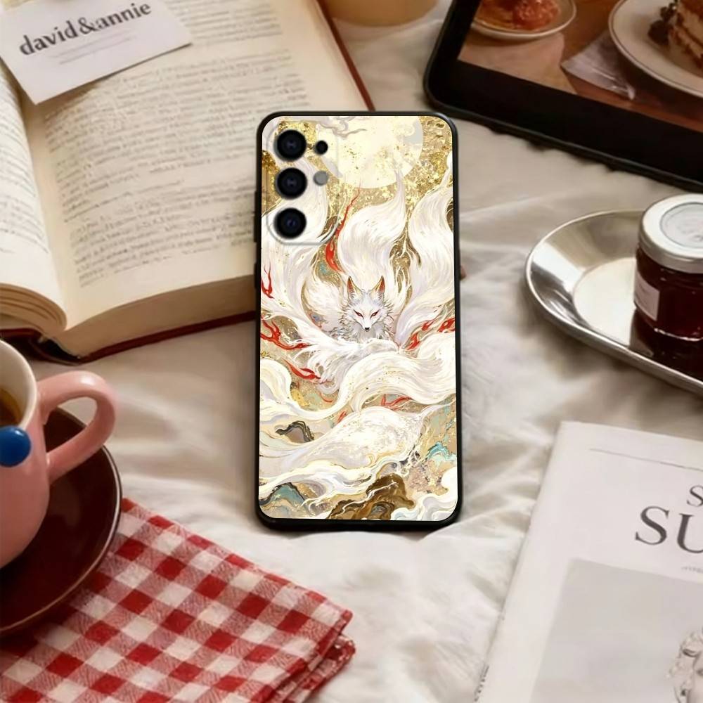 Fairy fox Phone Case For Samsung S25,S24,S21,S22,S23,S30,Ultra,S20,Plus,Fe,Lite,Note,10,Soft Black Cover