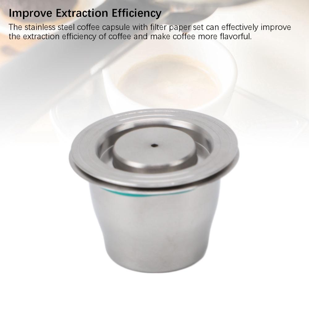 With Filter Paper Stainless Steel Coffee Pod Reusable Design Reusable Coffee Pod  For Coffee Lovers