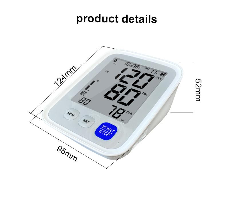 Portable Smart Voice Sphygmomanometer Digital Tensiometer Blood Pressure Monitor with Electric Power Source