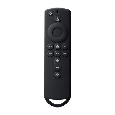 Capa de Controle Remoto ELECOM Fire TV Stick 4K Fire TV Fire TV Capa de Silicone para Controle Remoto com Reconhecimento de Voz Compatível com Alexa com Orifício para Gancho Preto