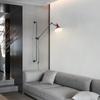 Minimalist Industrial Rotating Rocker Arm Wall Lamp with Eye Protection for Living Room, Bedroom, and Dining Area
