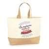 Tote Bag - PLANETEE - Best Site Manager In the World - Jute & Cotton - Printed In France - Strong Handles