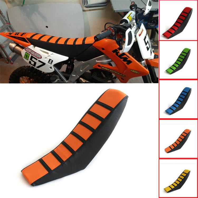 Motocross Striped Soft-Grip Gripper Soft Seat Cover Rubber for KTM HUSQVARNA HONDA YAMAHA SUZUKI Seat Covers Motorcycle Seat
