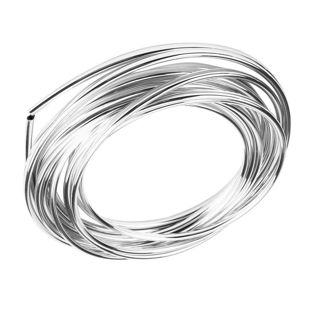 6m19.7ft Black Car Door Edge Moulding Trim Strip Scratch Guard Protector Cover Mold (Silver)