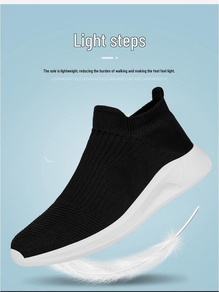 2023 Men's Lightweight Fly-Knit Sock Sneakers: Breathable, Slip-On, Casual Sports Shoes for Spring and Summer