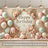 1 piece of 2D Flat Banner, polyester background banner for birthday party decoration scene, durable fabric