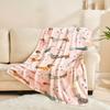 Cute Dachshund Pattern Blanket Soft and Warm Bed Camping Travel Office Decor Cozy Autumn Home Flannel Fabric  Artistic Design
