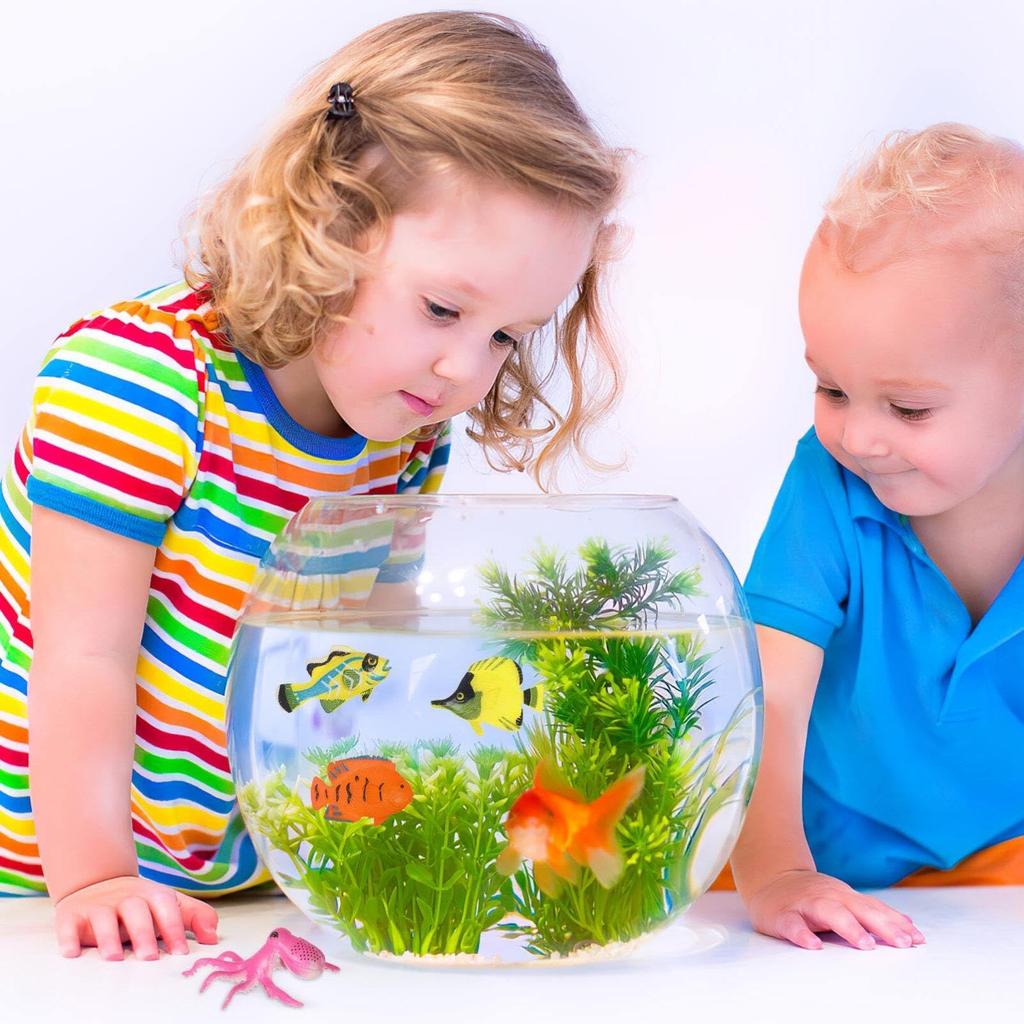 Yardwe Sea Creatures Set of 24 Tropical Fish Realistic Marine Life Miniature Aquarium Bath Educational Prize Gift Toys, Ornaments, Toys, Fish, Crab,