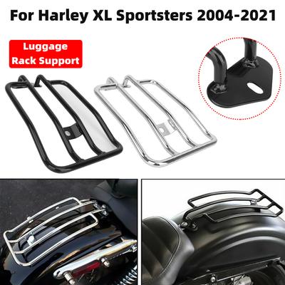 Moto Acier Noir Chrome Garde-boue Arrière Selle Solo Porte-bagages Étagère de Support Pour Harley XL Sportsters 2004-2021 XL1200 883