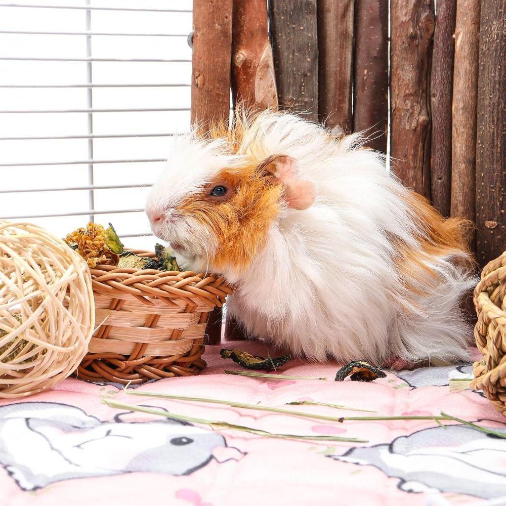 Washable Guinea Pig Cage Mat Reusable Super Absorbent Hamster Pee Pad Waterproof Small Pet Bedding for Guinea Pigs Small Animals