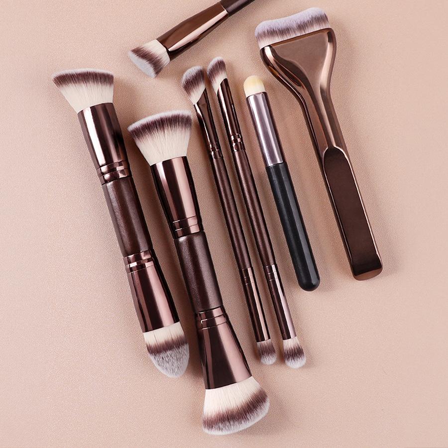 7 Double-head Makeup Brushes, A Complete Set of Foundation Brushes, Blush Loose Powder Brushes, and A Complete Set of Beauty Tools.