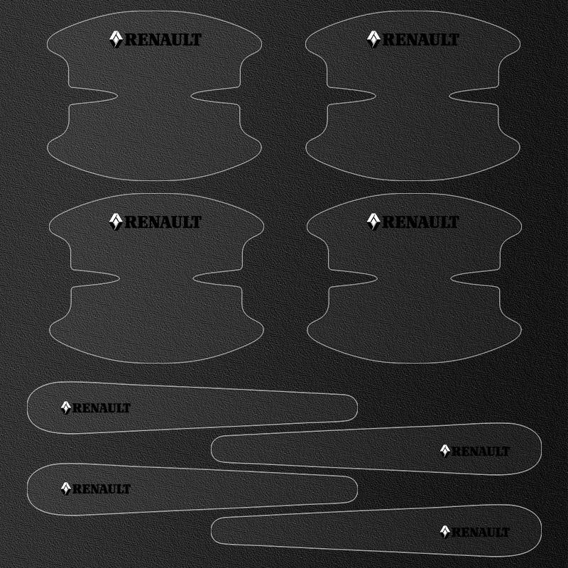 

8 шт. Прозрачная накладка-чаша на ручку двери автомобиля, защитная 3D-наклейка от царапин для Renault Dacia Koleos Clio Laguna 2 Megane 2 3 Duster Logan Renault