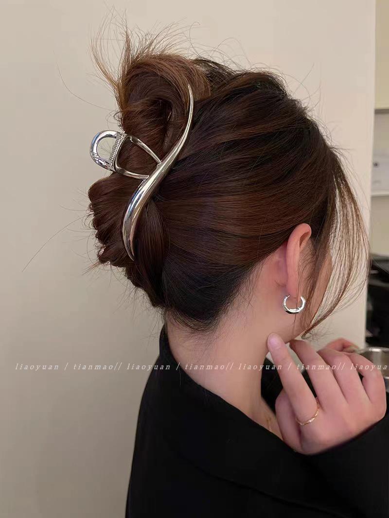 

Премиальная металлическая заколка для волос «Акула» для женщин - Большая летняя заколка для волос, Уникальный дизайн