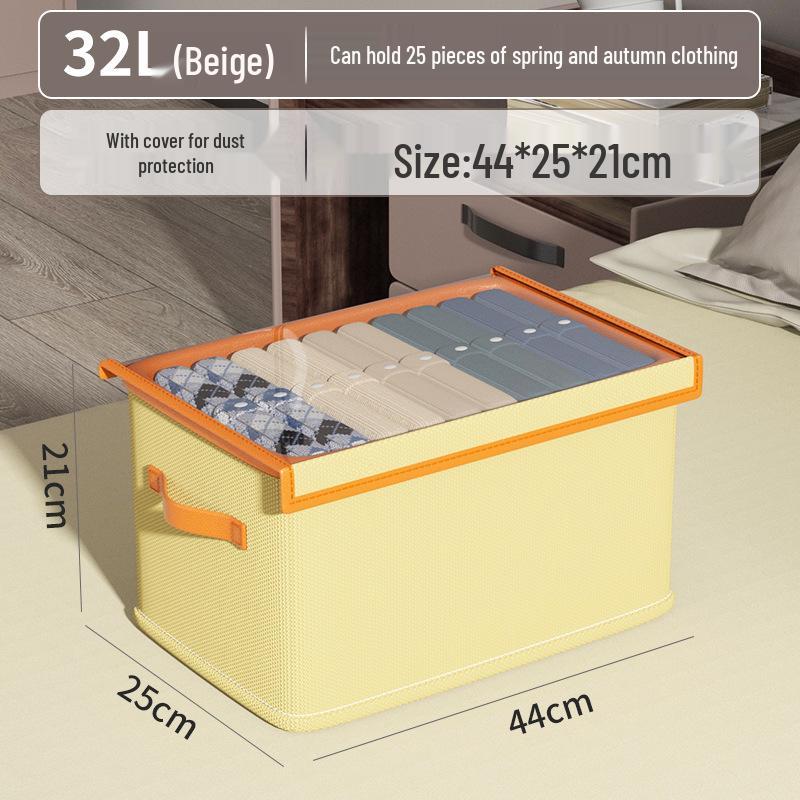 Wardrobe Storage Box: Cotton Linen Foldable Organizer for Clothes and Pants