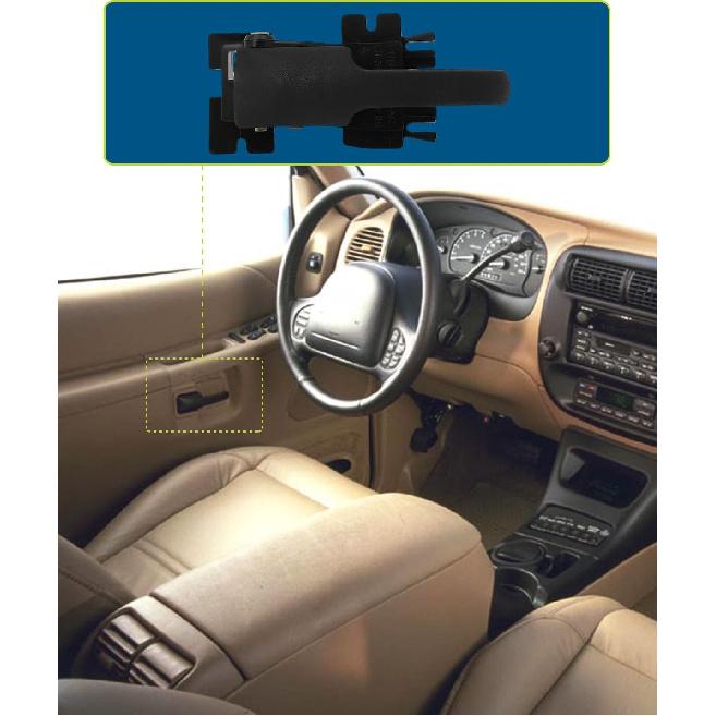 LUJUNTEC Interior Door Handles Driver Side Replacement for 1995-2001 for Ford Explorer 1997-2001 for Mercury Mountaineer Texture Black(2pcs)