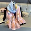 180*90cm Large Silk Satin Scarf Women Fashion Printed Scarf Spring And Summer Styles New Shawl Wrap Female Hand  NEW