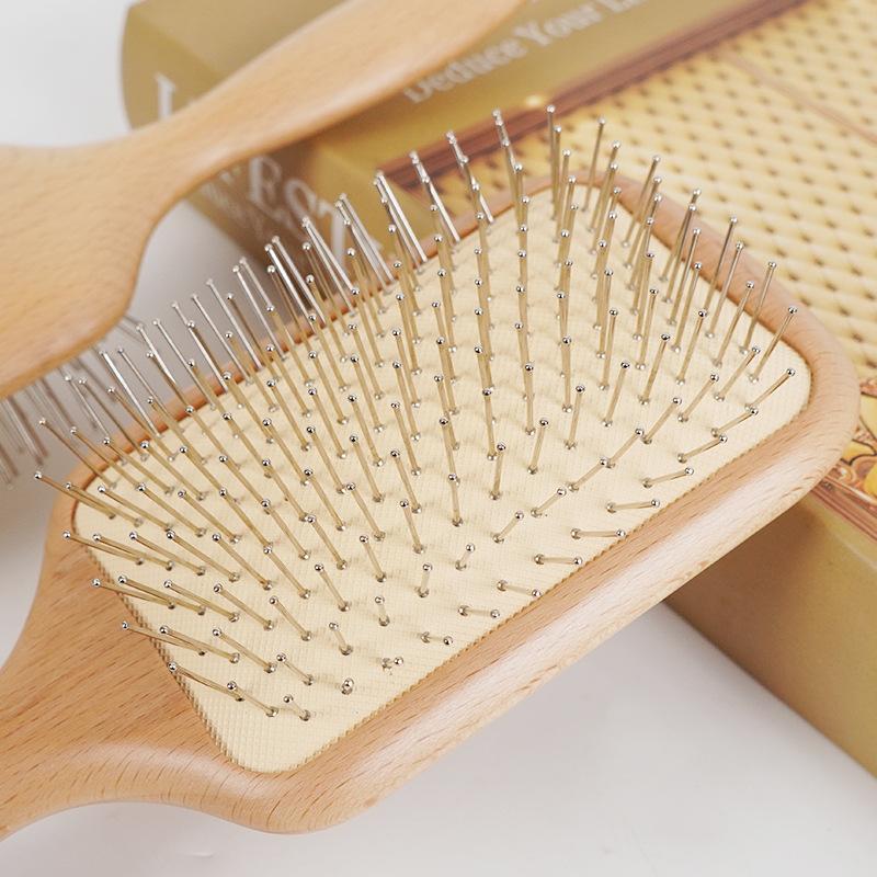 

Расческа для укладки волос Зубцы бамбуковые расчески для гладкого массажа волос Щетка для кожи головы Парикмахерская расческа жёлтый