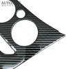 Apto para Ford Focus MK3 2012-2014 LHD Color Fibra de Carbono Acero Inoxidable Panel de Control de Aire Acondicionado Moldura LADO IZQUIERDO