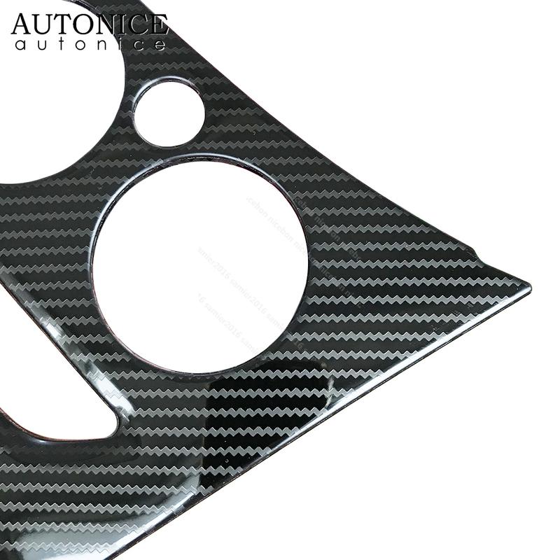 Apto para Ford Focus MK3 2012-2014 LHD Color Fibra de Carbono Acero Inoxidable Panel de Control de Aire Acondicionado Moldura LADO IZQUIERDO