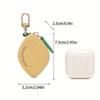 Mini Lemon-Shaped Fruit Charm Coin Purse & Key Holder – Cute Multifunctional Earphone Bag Wallet