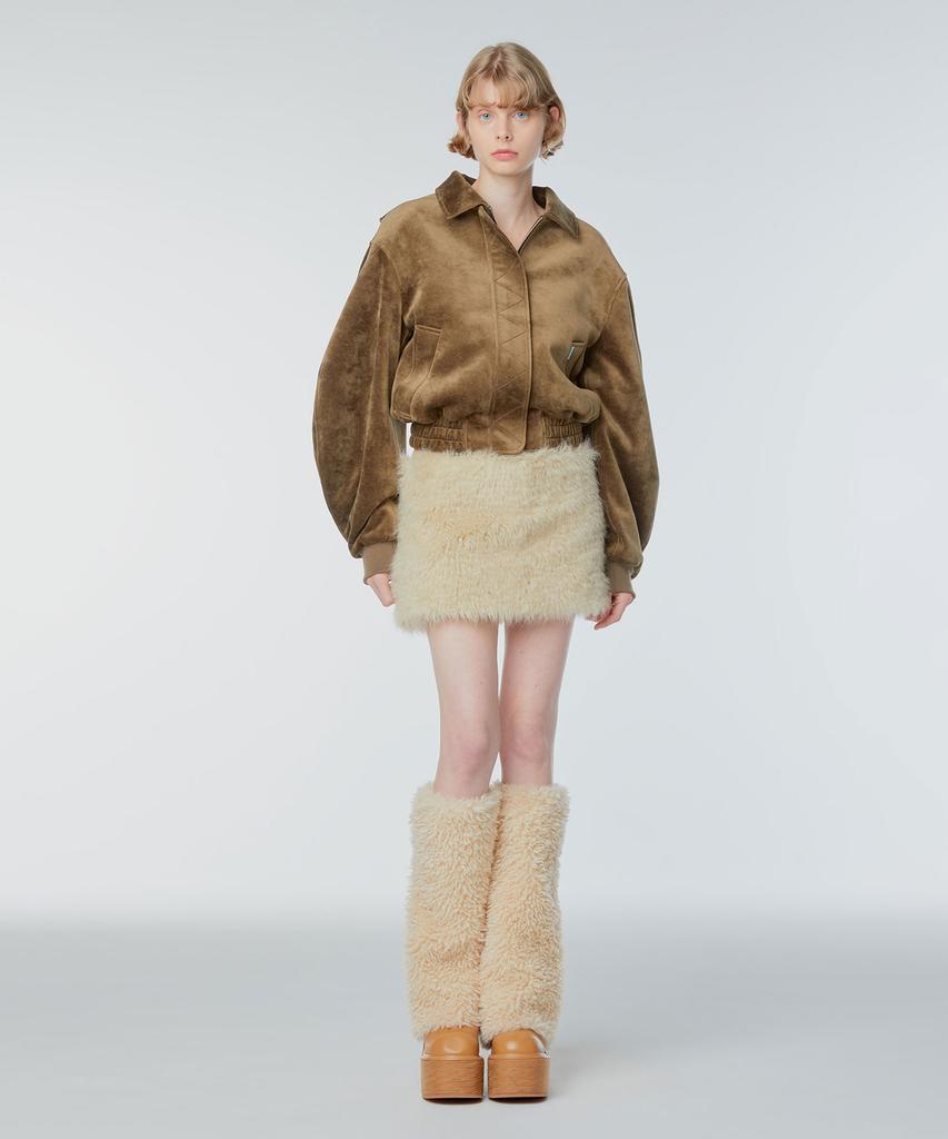 Instant Punk Eco Fur Mini Skirt