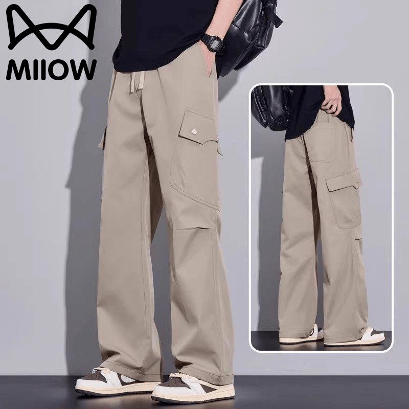 MiiOW Men s Summer Ice-Feel Straight Cargo Pants L