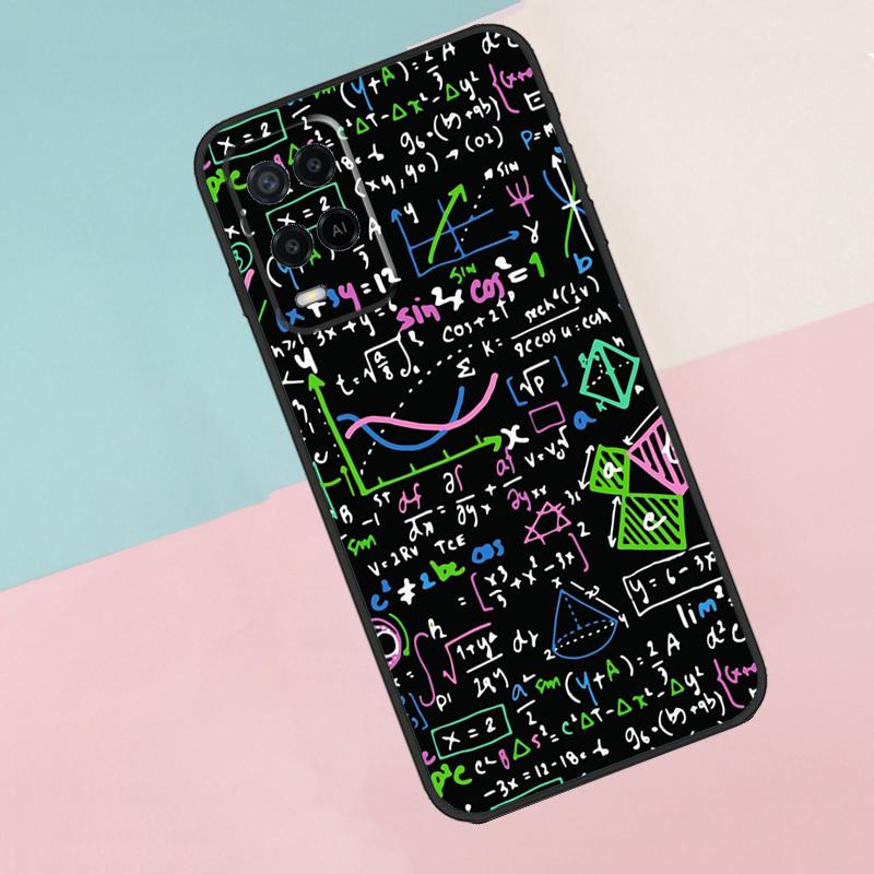 Mc2 With E=mc Math For Oppo A17 A77 A60 A74 A94 A54 A18 A38 A58 A78 A98 A40 A80 A16 A76 A96 A15 A57S Phone Case