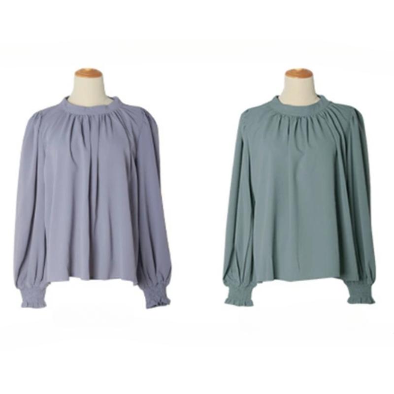 Spring New Vintage Loose Puff Sleeve Blouses Women Elegant Fashion Solid Casual Chiffon Shirt Women Simple Slim Pullover Blouse Woman Clothing 26567