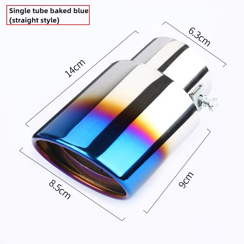 Universal Stainless Steel Exhaust Tip - Straight/Curved Muffler Pipe for Car Tail Throat Decoration