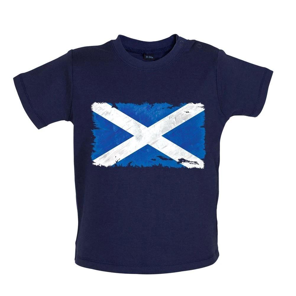 Scotland Grunge Flag Style - Kids T-Shirt Tees Top - Edinburgh Glasgow 130