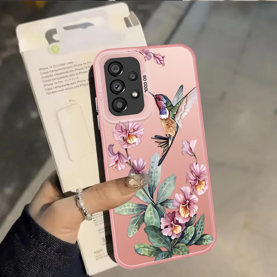 Phone Cover Case for Samsung Galaxy A35 A31 A24 A25 A26 A21s A23 A34 A17 A20s A13 A14 A12 A15 A16 Flowers Silicone