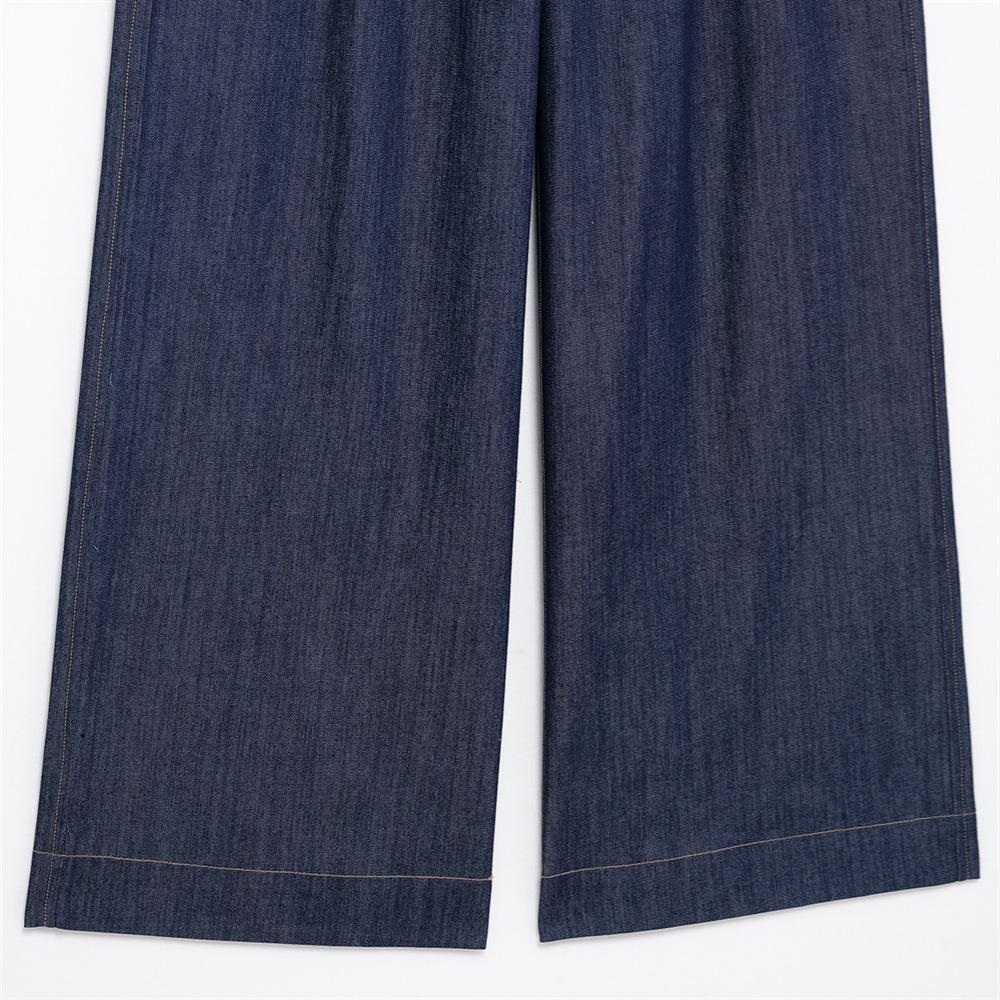 2025 Women's Spring Color-Block Jacket and Wide-Leg Pants Set