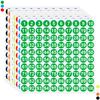 20 Blatt Nummer 1-100 Punkt-Etiketten Aufkleber 1cm Breite Rund Wasserdicht Selbstklebend Digitale Aufkleber Breite Anwendung für Artikelmarkierung