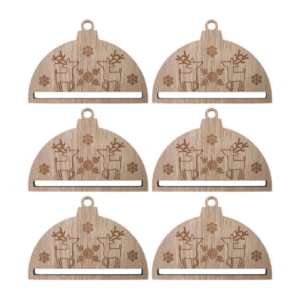 6Pcs Christmas Tree Decoration Pendant Xmas Tree Decor Pendant Crafts DIY Christmas Ornament