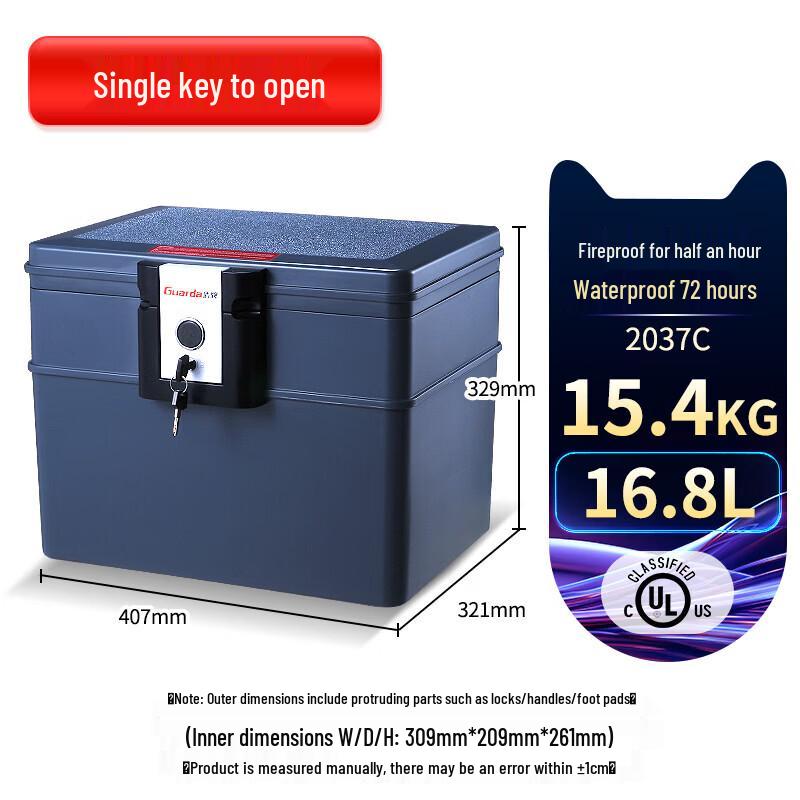 GUARDA Fireproof & Waterproof Top-Opening Safe