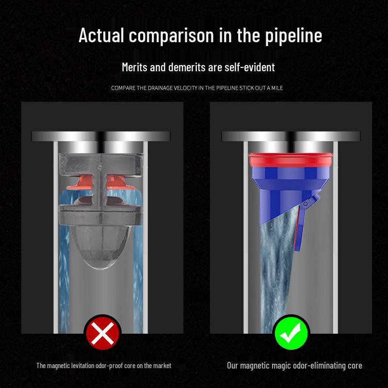 Magnetischer Magischer 40 Geruchshemmender Silikon-Bodenablaufkern: Insektensicher, Schneller Abfluss, Kanalisationslevitation