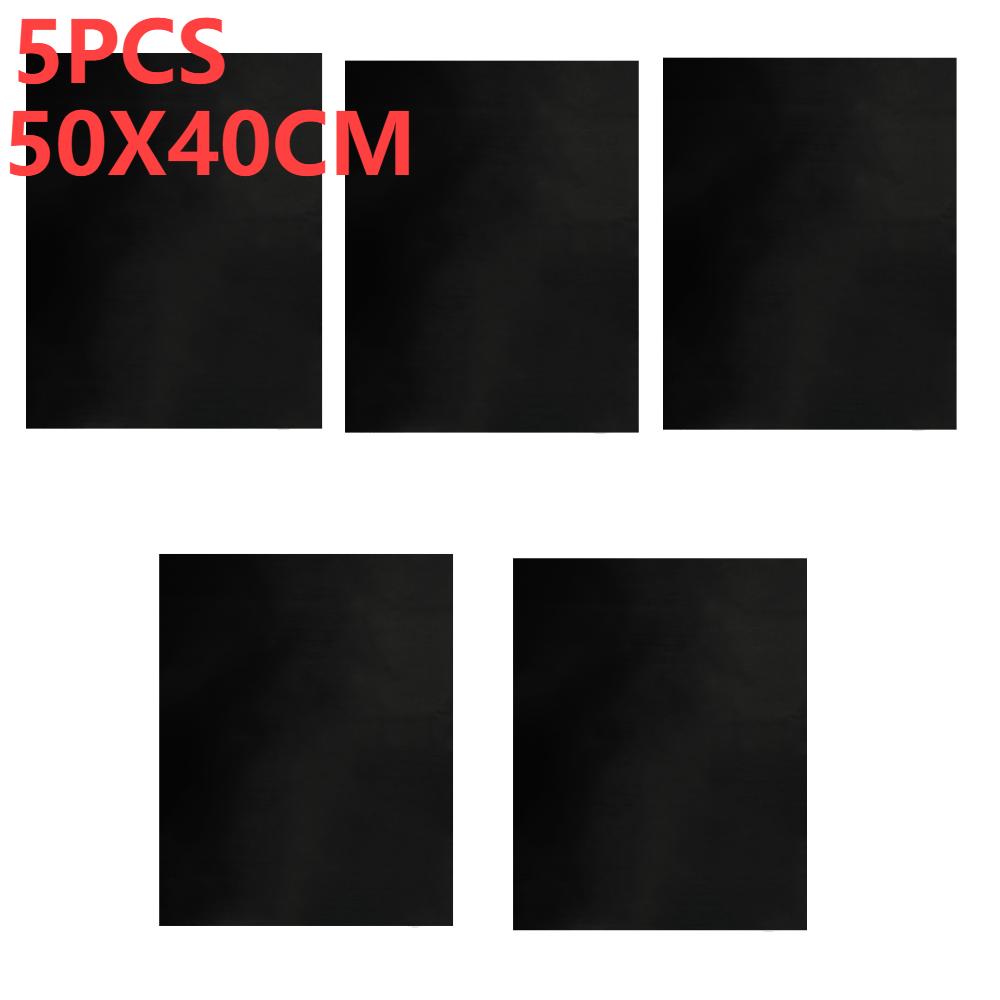 1-5PCS 40x50/33X40cm Oven Liners Grill Mat On Stick BBQ Grill Liners Reusable Arbecue Baking Liners Cook Pad Microwave Oven Tool