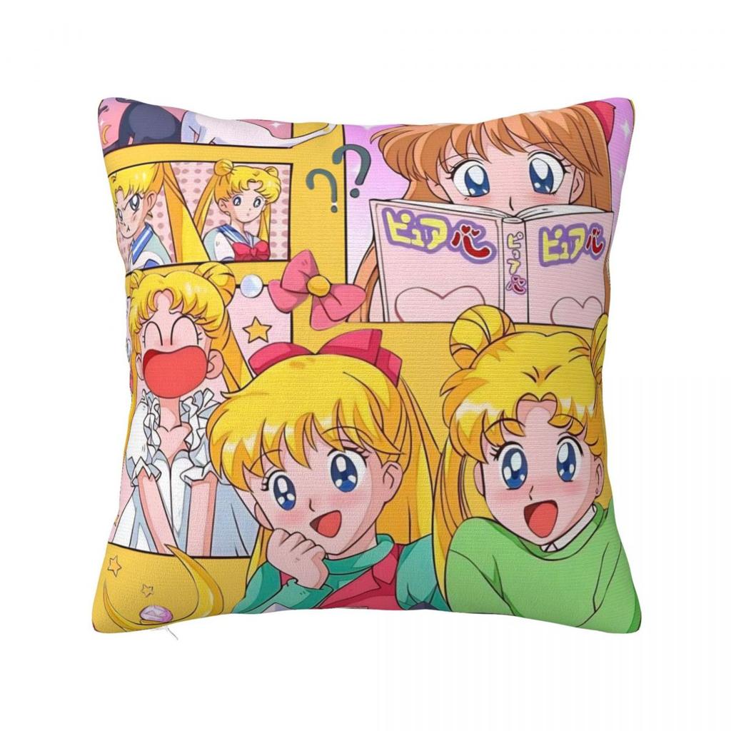 Anime SSailors MMoons Pillowcase Printing Polyester Cushion Cover Decor Pillow Case Cover Home Dropshipping