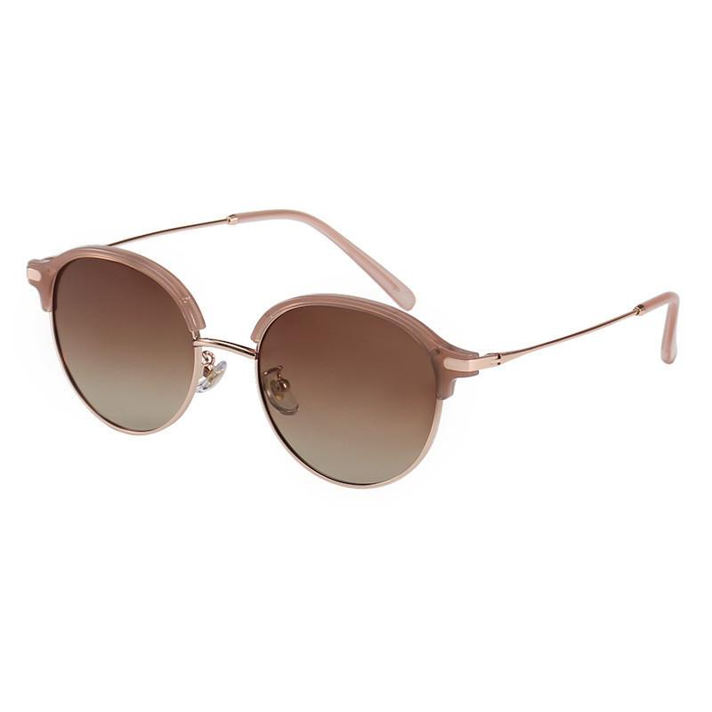 Stylish Polarized Sunglasses Women High-grade Street Snap Trendy Round Frame Ladies Polarized Sun Glasses Bulk StyleF
