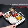 Food-Grade 304 Stainless Steel Compartment Lunch Tray Set