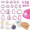 Earring Cutting DIY Craft with Cards, Hooks, Jump Rings Baking Moulds Art Supplies