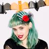 1Pc Halloween Witch Ghost Bride Decoration Side Clip Mesh Plastic/Polyester Strange Dance Rose Hairpin Dress Hair Clip