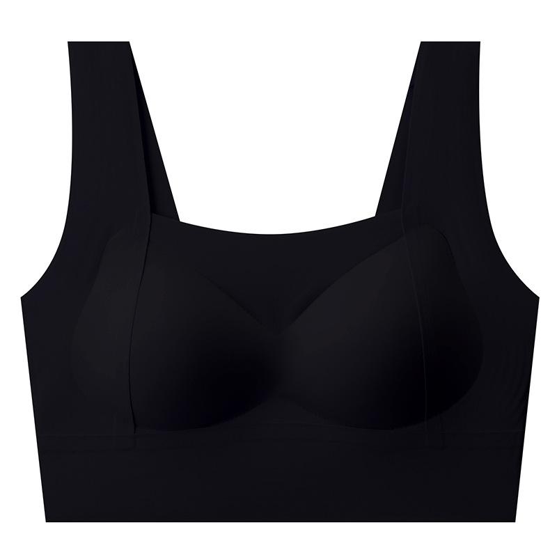 Lift Seamless Sports Underwear Square Collar Gather and Close Sub-breasts Bra Shock-proof Yoga Medium and Long Large U Beautiful Back Chest Wrap