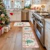 2pcs Christmas Kitchen Rug - Nutcracker Christmas Happy Mat - Slip-Resistant And Easy To Clean - Home Decoration