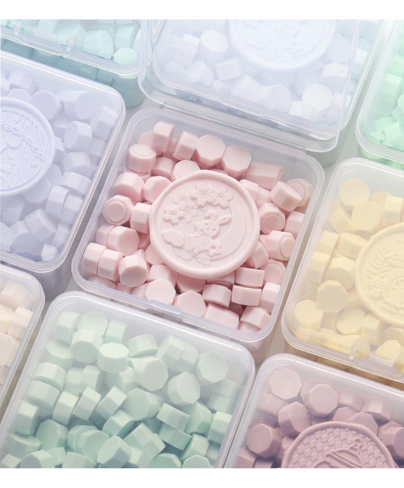 Matte Octagonal Sealing Wax Beads - Ice Cream Color Series for Wedding Invitations